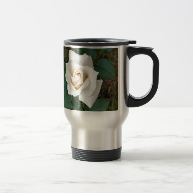 Mug De Voyage rose blanche (Droit)