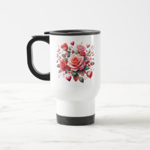 Mug De Voyage Rose Bouquet Floral Design-62103