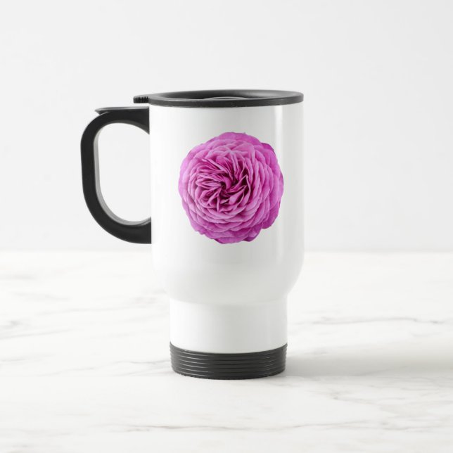 Mug De Voyage Rose découpée rose vif (Gauche)