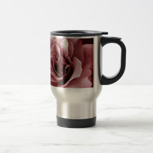 Mug De Voyage Rose Fleur Monochrome de Près