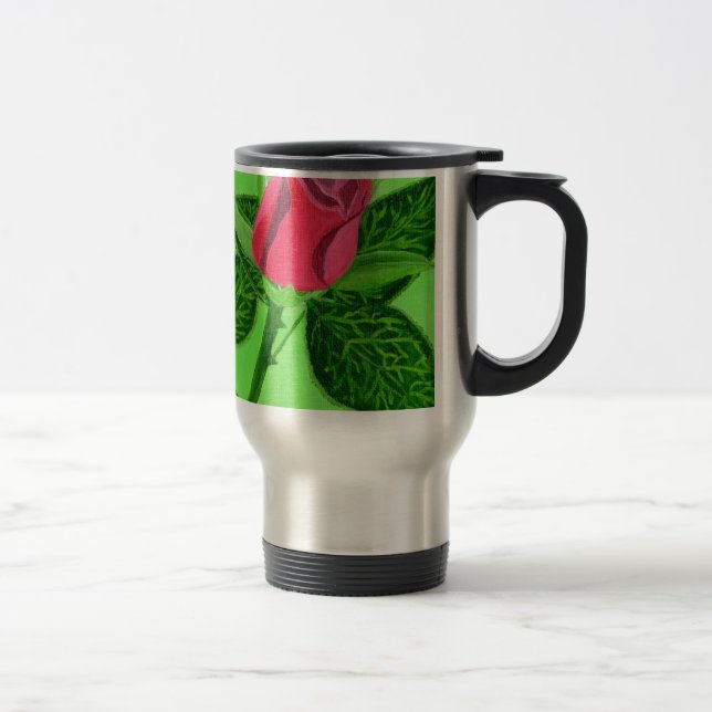 Mug De Voyage Rose rouge (Droit)