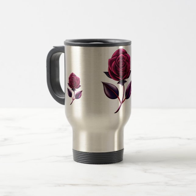 Mug De Voyage rose rouge (Devant gauche)