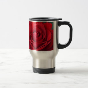 Mug De Voyage Rose rouge simple en pleine floraison