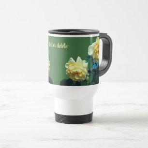 Mug De Voyage Roses jaunes personnalisées