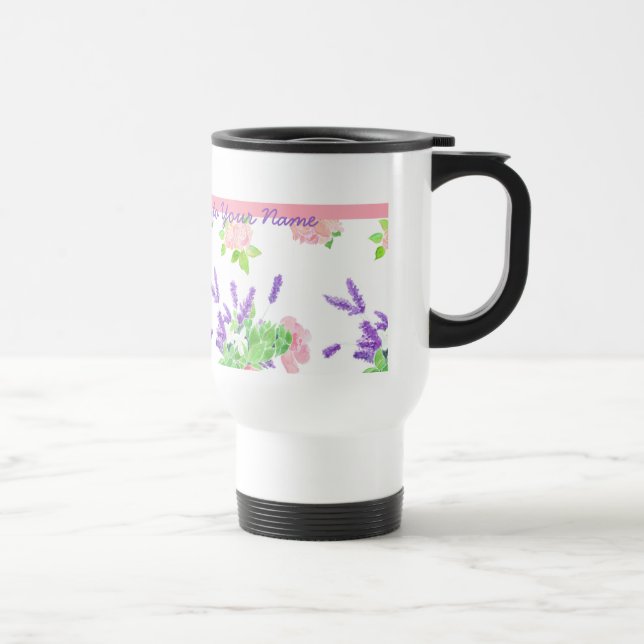 Mug De Voyage Roses roses nostalgiques et parfums de lavande de  (Droite)