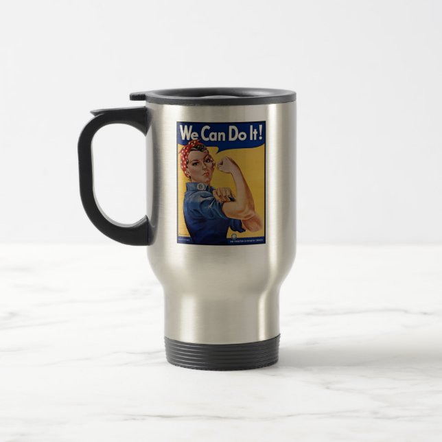 Mug De Voyage Rosie le Riveter : Une femme forte pour l'autonomi (Gauche)