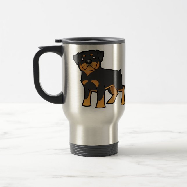 Mug De Voyage Rottweiler de bande dessinée (Gauche)