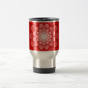 Mug De Voyage Rouge Floral Mandala-58566