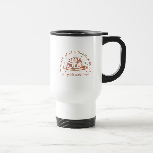 Mug De Voyage Rouleaux de cannelle à épices citrouilles (Droite)