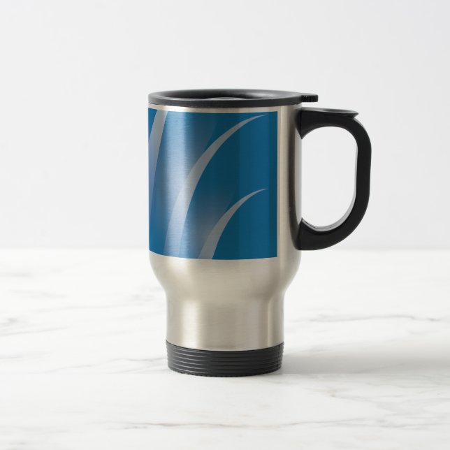 Mug De Voyage routes en bleu (Droit)