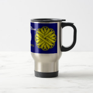 Mug De Voyage Ruban de fleurs jaunes Tmpl par Kenneth Yoncich