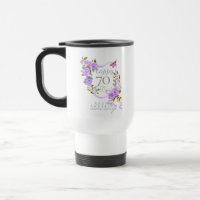 Ruban de rose pourpre 70e anniversaire