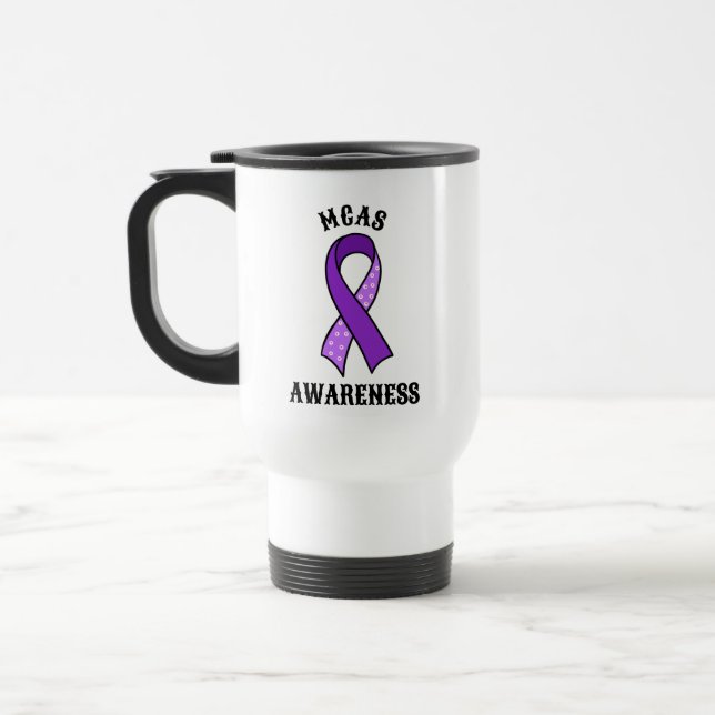 Mug De Voyage Ruban de sensibilisation MCAS (Gauche)