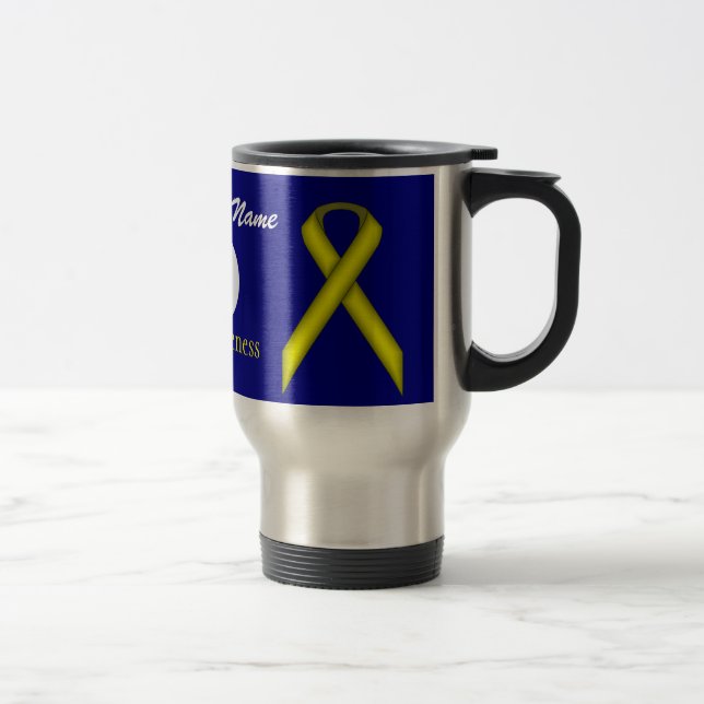 Mug De Voyage Ruban standard jaune Tmpl par Kenneth Yoncich (Droit)