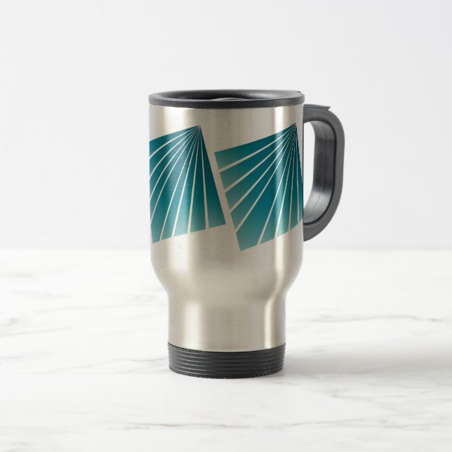 Mug De Voyage Rubans turquoise (Devant droit)