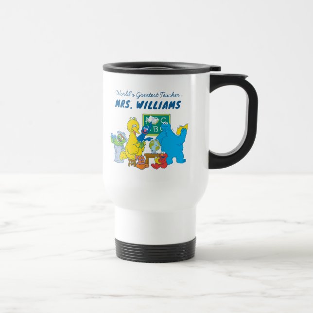 Mug De Voyage Rue Sésame | Le plus grand enseignant du monde (Droite)