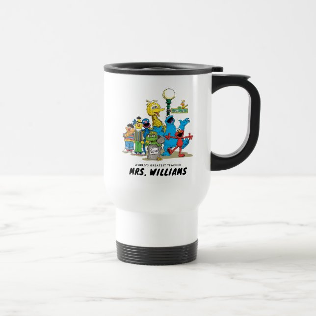 Mug De Voyage Rue Sésame | Le plus grand enseignant du monde (Droite)