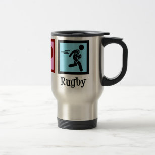 Mug De Voyage Rugby Peace Love