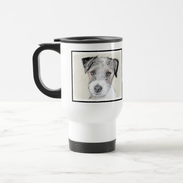 Mug De Voyage Russell Terrier Peinture rugueuse - Art Chien orig (Gauche)