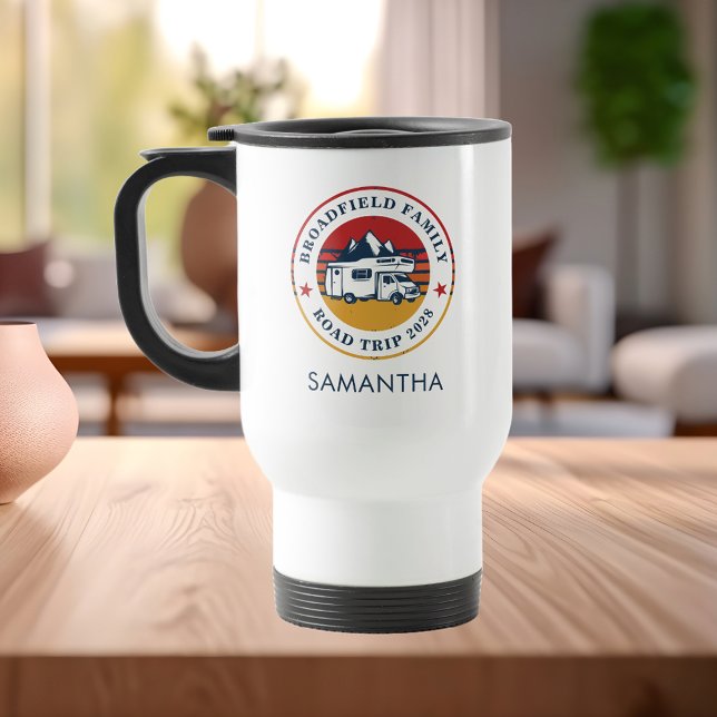 Mug De Voyage RV Road Trip Correspondance Famille Personnalisée  (RV Road Trip Matching Family Personalized Keepsake Travel Mug)
