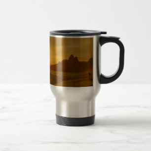 Mug De Voyage Sable tropical d'amour de paix de l'eau d'océan de