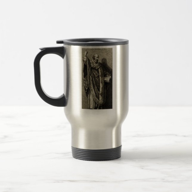 Mug De Voyage Saint Cyrille de Jérusalem Art Graphique Sacré (Gauche)
