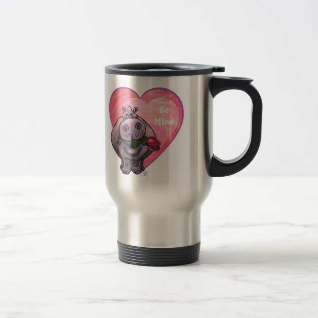 Mug De Voyage Saint-Valentin Hippopotame (Droit)