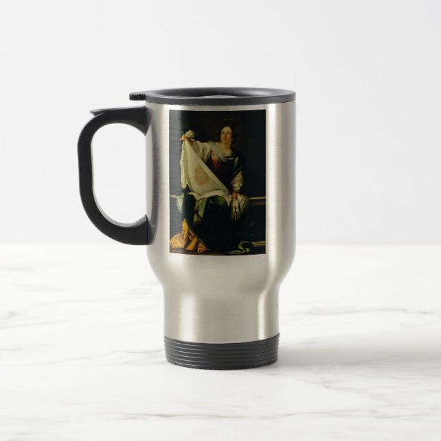 Mug De Voyage Sainte Véronique Art Le Miracle de la Sainte Face (Gauche)