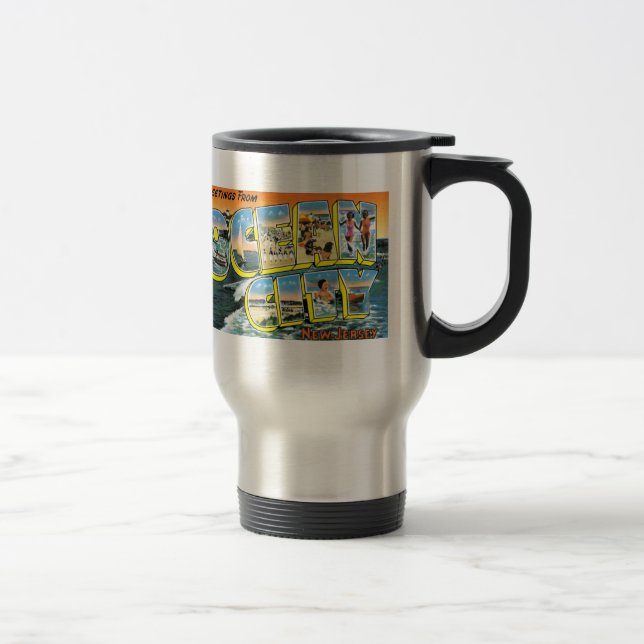 Mug De Voyage Salutations De Ocean City, NJ (Droit)