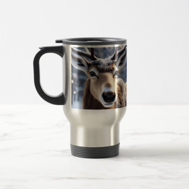 Mug De Voyage Santas Assez Près Du Rindeer, (Gauche)