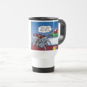Mug De Voyage Santas Elephants Drôle Caricature de vacances