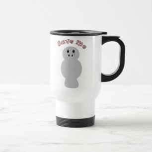 Mug De Voyage Sauvez-Moi Manatee Triste Dessin Animé Conservatio