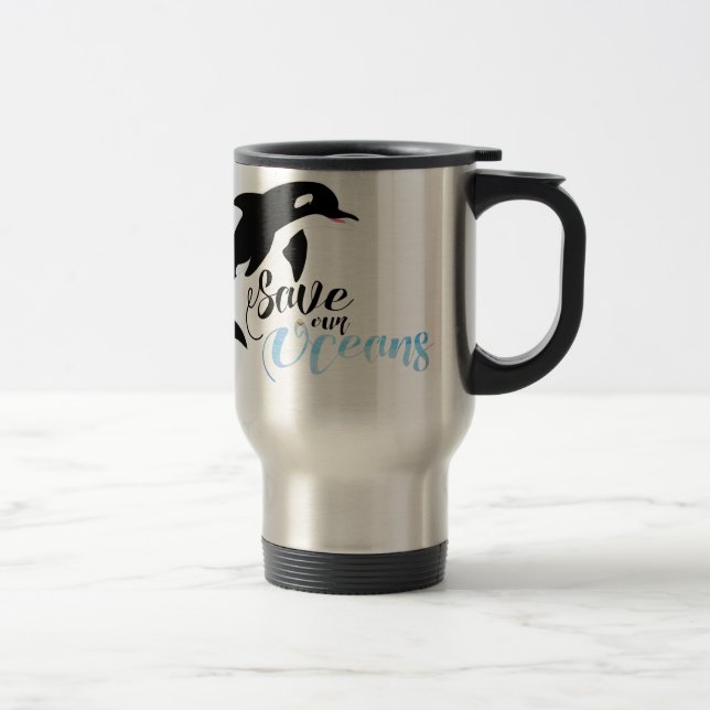Mug De Voyage Sauvez nos océans (Droit)
