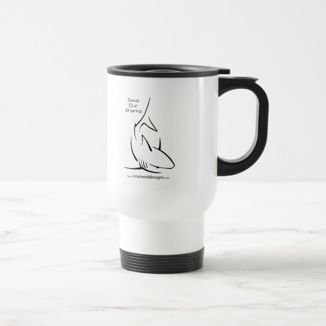 Mug De Voyage Sauvez nos requins (Droite)