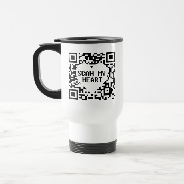 Mug De Voyage Scannez mon cœur (Gauche)