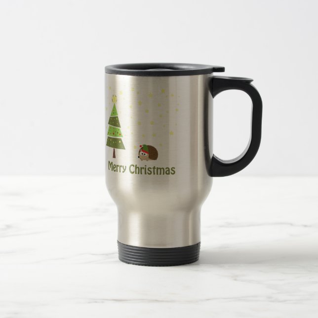 Mug De Voyage Scène de Noël de Hérisson (Droit)