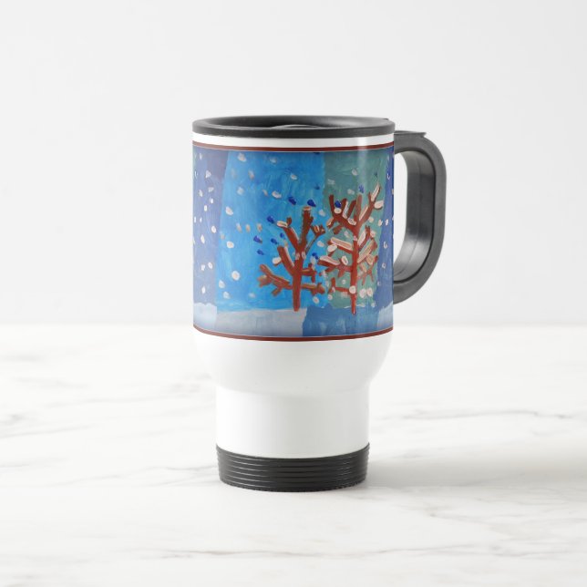 Mug De Voyage Scène hivernale (Devant droit)