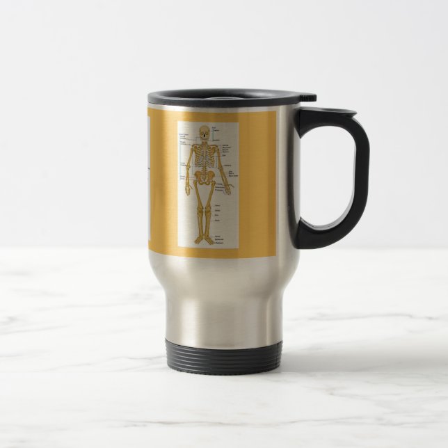 Mug De Voyage Schéma de squelette (Droit)