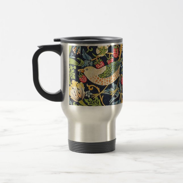 Mug De Voyage Schéma floral William Morris Strawberry Thief (Gauche)