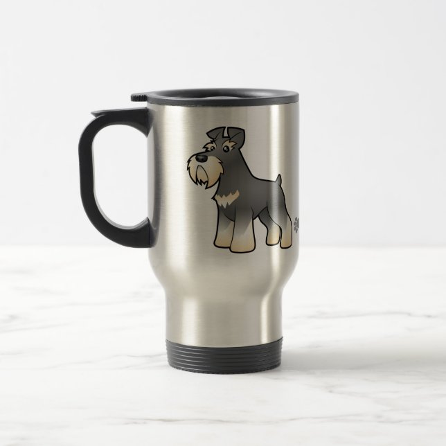 Mug De Voyage Schnauzer géant/standard/miniature de bande (Gauche)