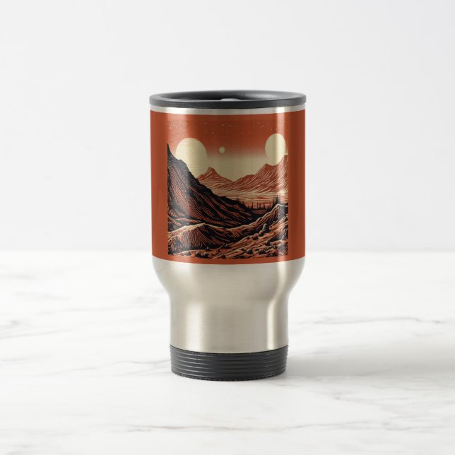 Mug De Voyage Sciage de paysage SF Mars 4 (Centre)