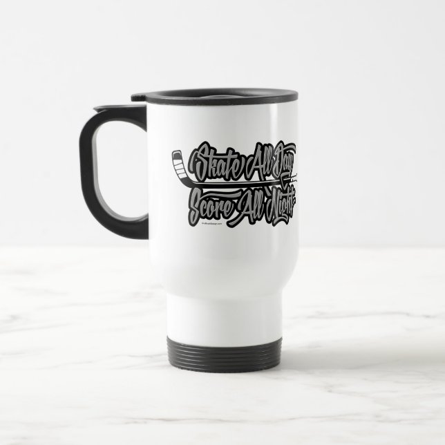 Mug De Voyage Score toute la nuit (Hockey) (Gauche)