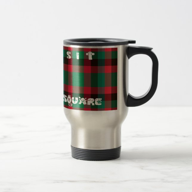 Mug De Voyage Scottish Royal À damiers Tartan Plaid avec texte (Droit)