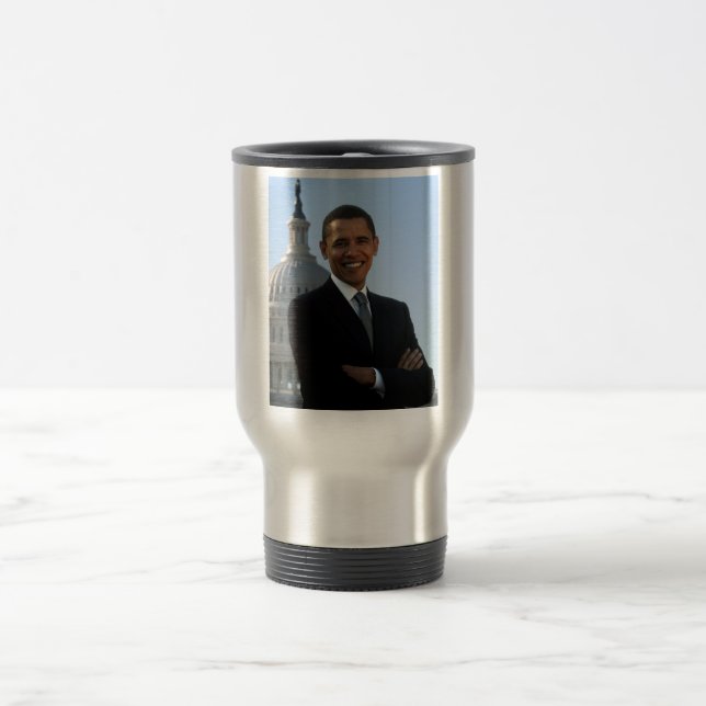 Mug De Voyage Sénateur américain, 44e président américain Barack (Centre)