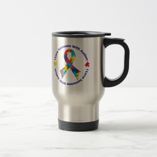 Mug De Voyage Sensibilisation sur l'autisme (Droit)