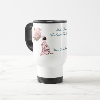 Mug De Voyage Sentez Le Chiot Rose Inspirationnel Personnalisé