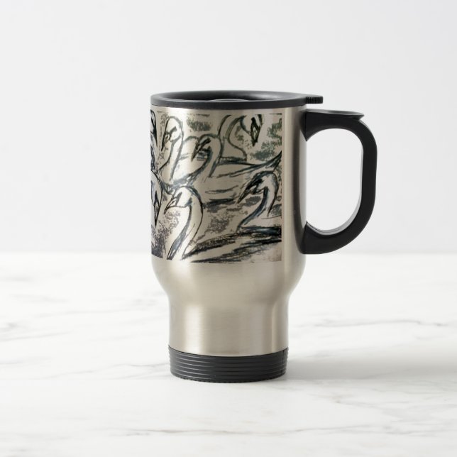 Mug De Voyage Sept cygnes une natation (Droit)