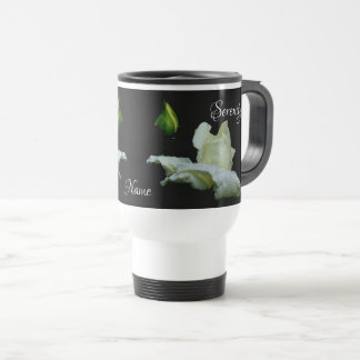 Mug De Voyage Serenity White Rosebud Mots Inspirants