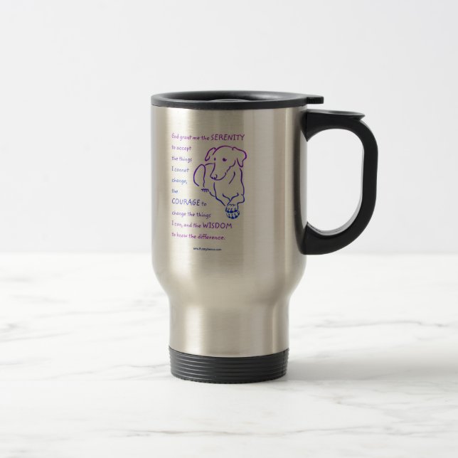 Mug De Voyage Sereniy Prière avec chien voyage muet (Droit)