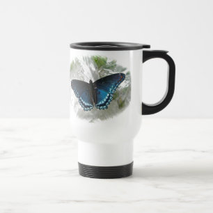 Mug De Voyage Série pourpre de papillon repérée par rouge